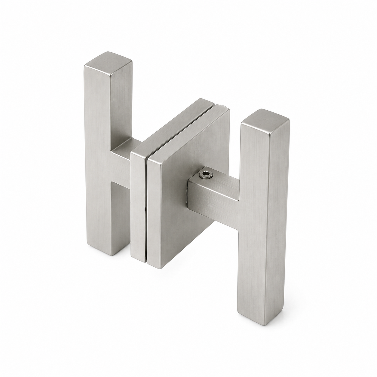 Poignée/bouton de porte de style T-Bar - Design de barre carrée sur rosace carrée
