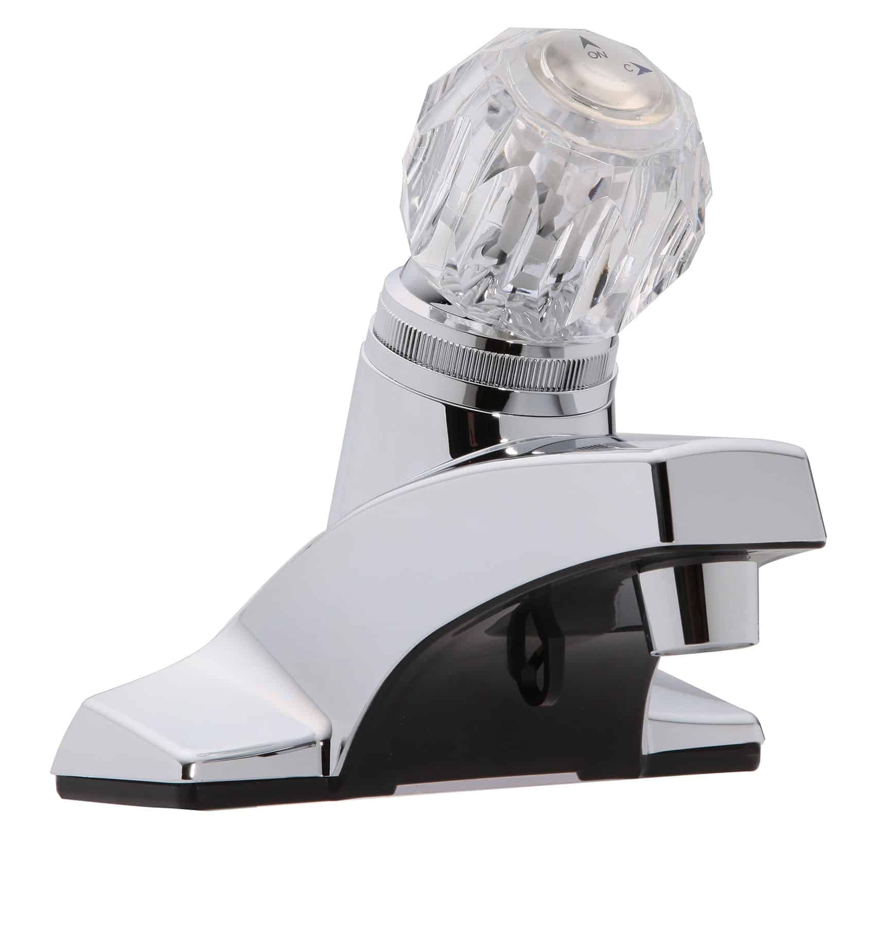 Taymor Fundamentals Bathroom Lavatory Faucet 4" Single Acrylic Handle Polished Chrome