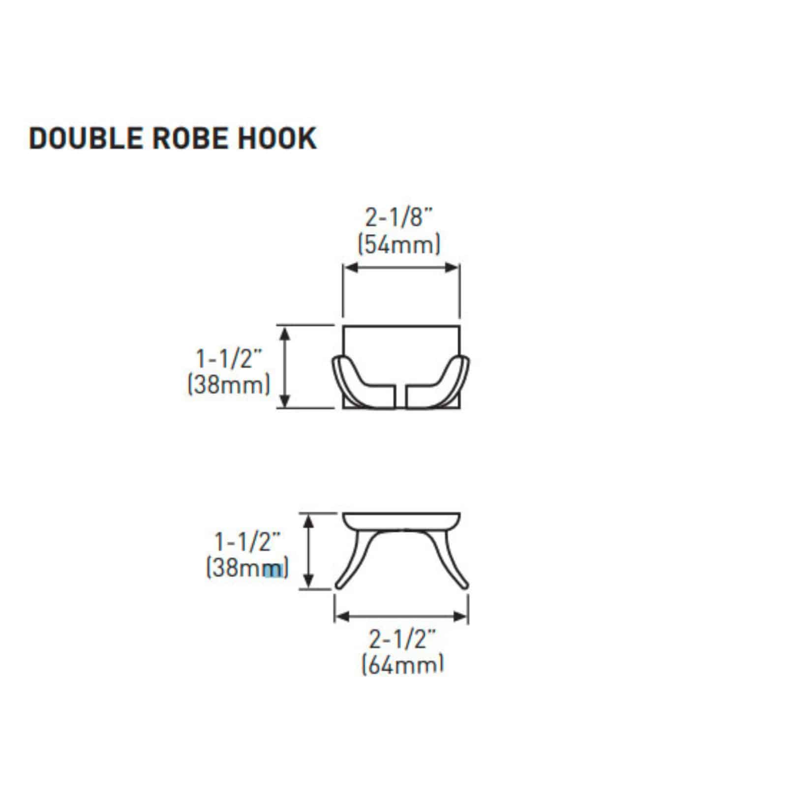 taymor sunglow double robe hook drawing
