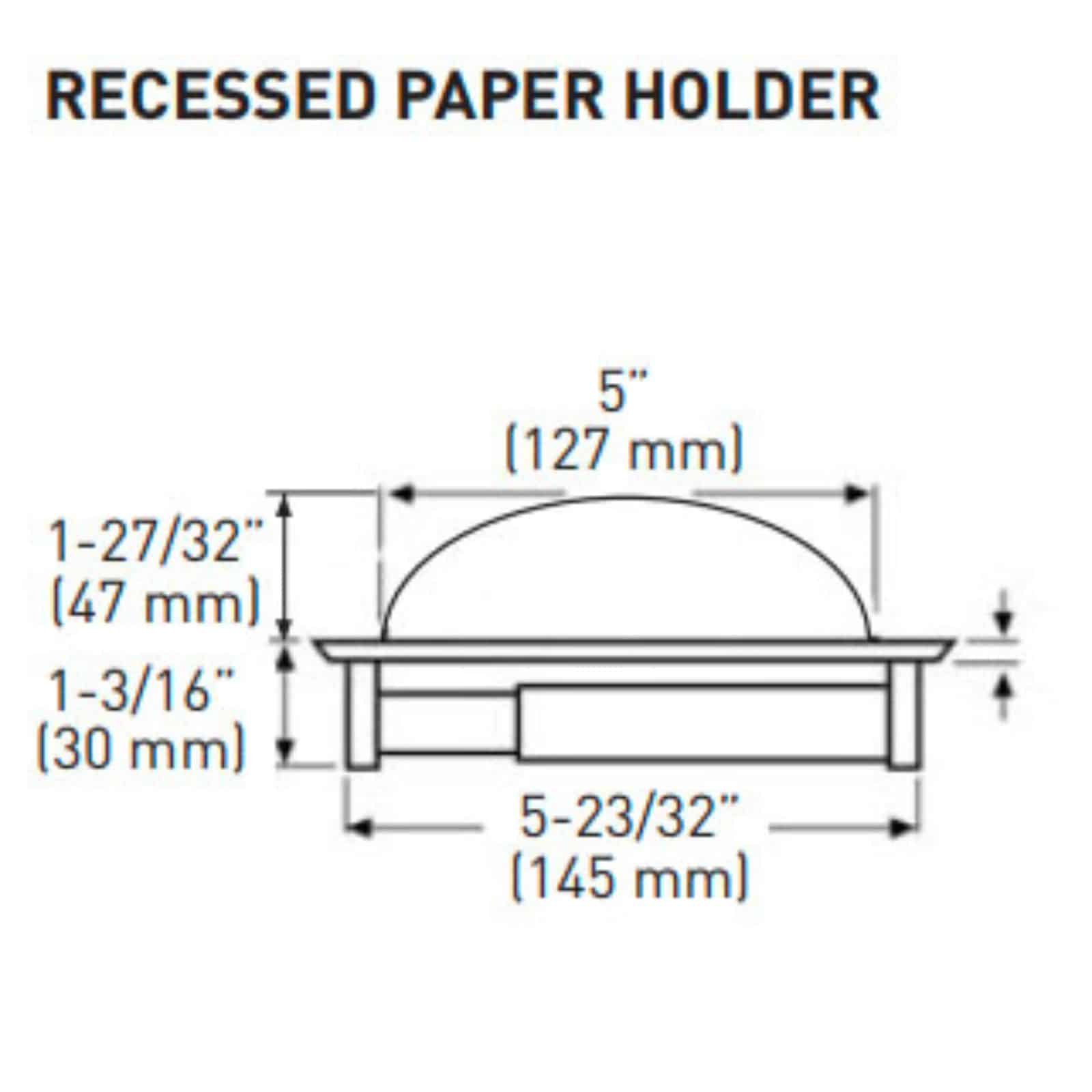 taymor sunglow recessed paper holder