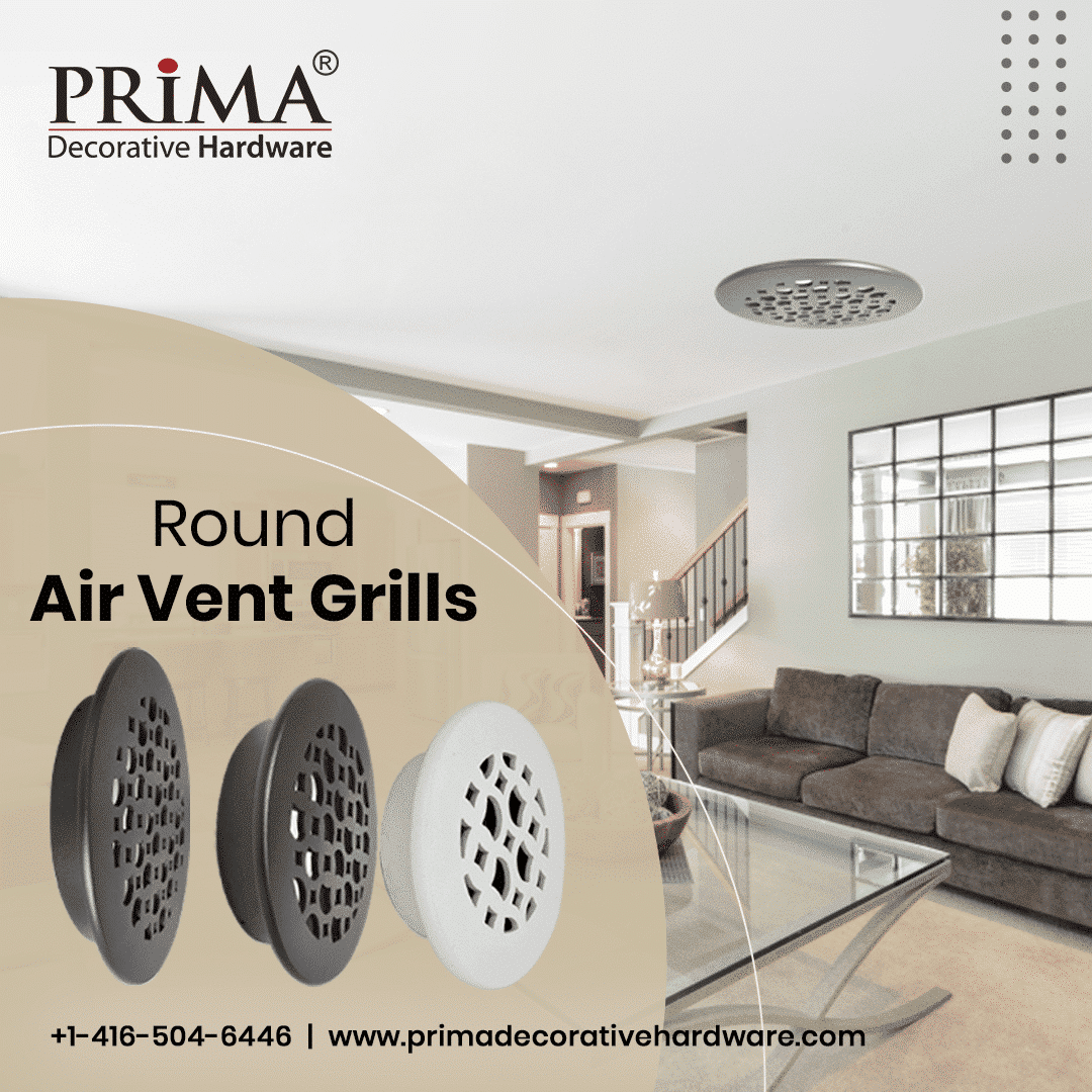 Round Air Vent Duct Grille 8" Top Faceplate Size 9.65" HVAC Decorative Duct Cover Cast Aluminum Powder Coated Re-Paintable for Walls, Ceilings, And Floors Without Damper – Tudor Mushroom design (VR 100)