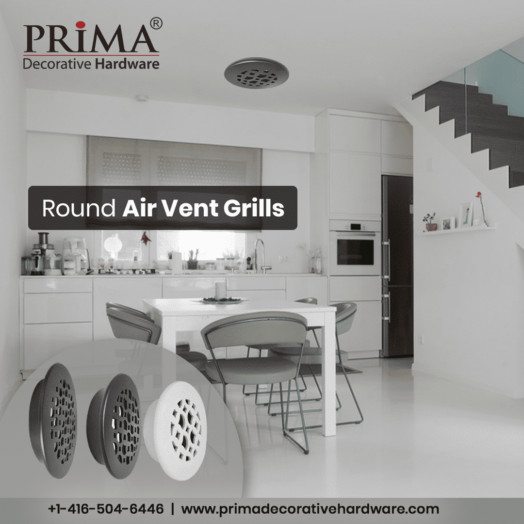 Grille de ventilation ronde de 15 cm, plaque supérieure de 19 cm, couvercle décoratif pour conduit CVC, aluminium moulé, revêtement en poudre, repeignable, pour murs, plafonds et sols, sans registre – Modèle champignon Tudor (VR 100)