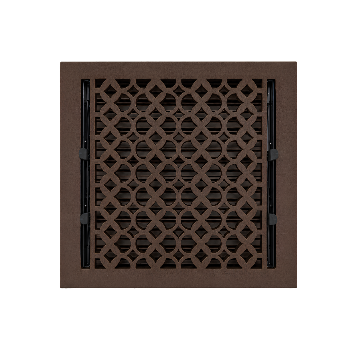 Brown color of floor register in a white background