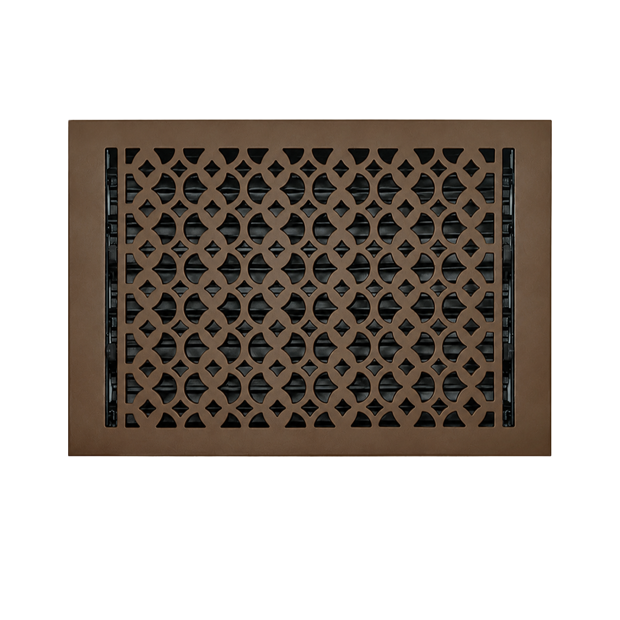 Cast Iron Floor Register 10" x 14” with Damper, Tudor Mushroom Design Vent Cover VR100