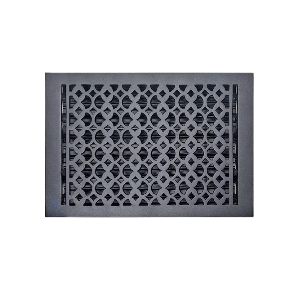 Cast Iron Floor Register 10" x 14” with Damper, Tudor Mushroom Design Vent Cover VR100