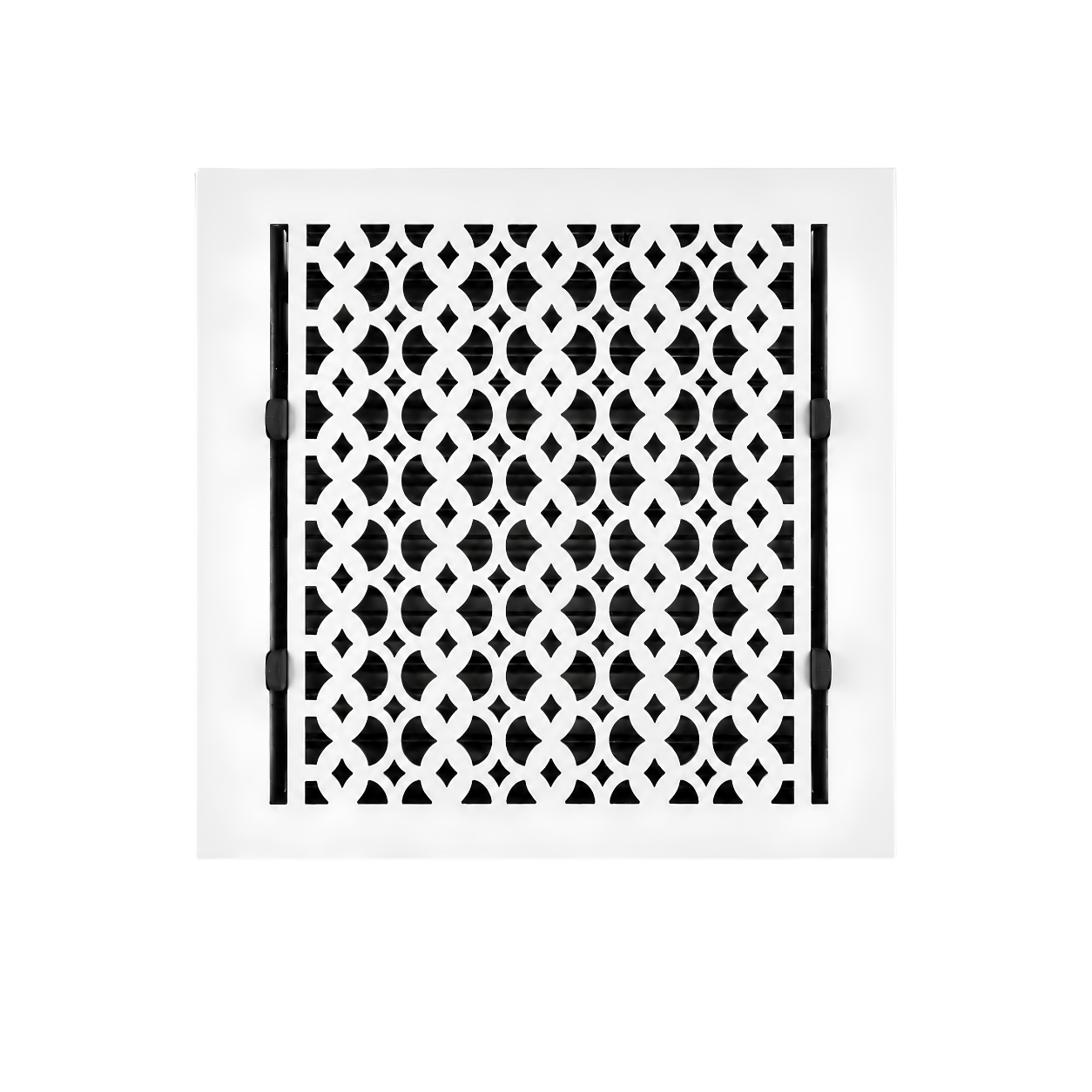Cast Iron Floor Register 12" x 12” with Damper, Tudor Mushroom Design Vent Cover VR100