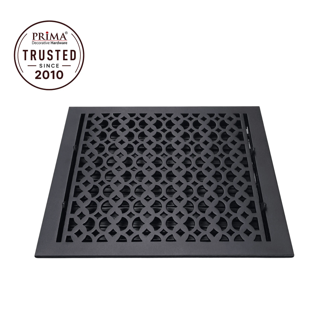 Cast Iron Floor Register 12" x 14” with Damper, Tudor Mushroom Design Vent Cover VR100