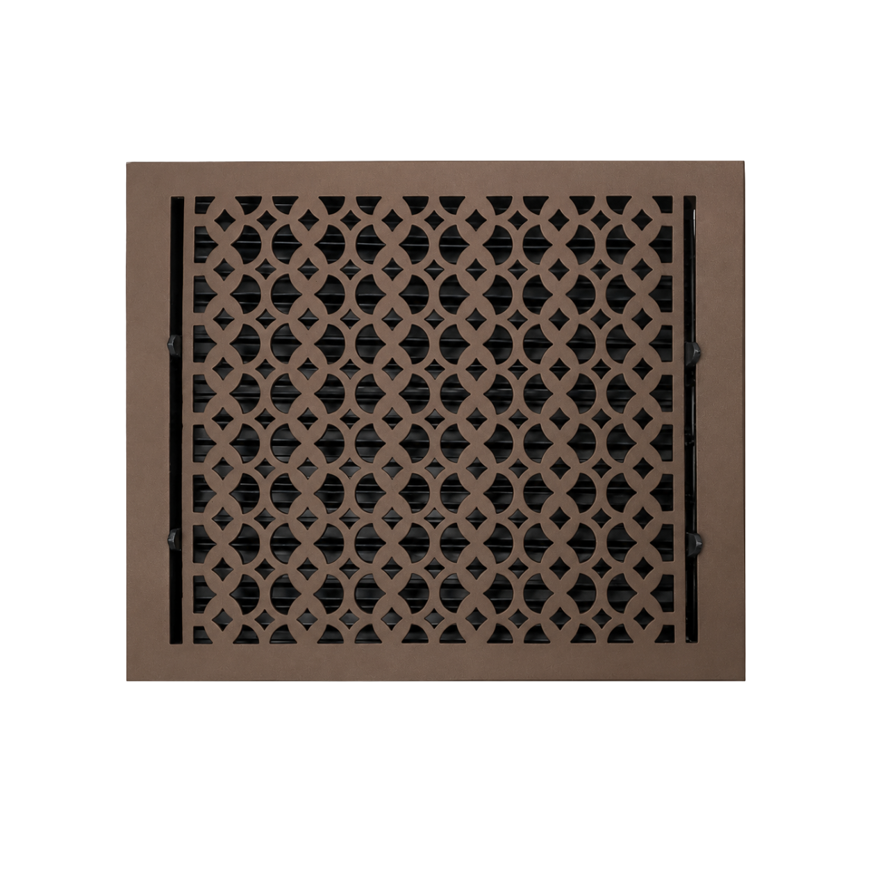 Cast Iron Floor Register 12" x 14” with Damper, Tudor Mushroom Design Vent Cover VR100