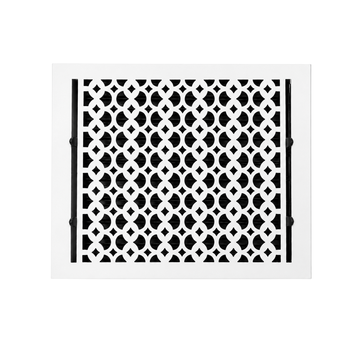 Cast Iron Floor Register 12" x 14” with Damper, Tudor Mushroom Design Vent Cover VR100