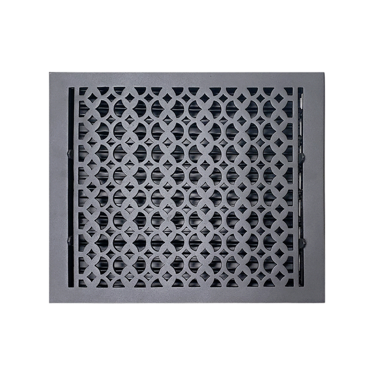 Cast Iron Floor Register 12" x 14” with Damper, Tudor Mushroom Design Vent Cover VR100