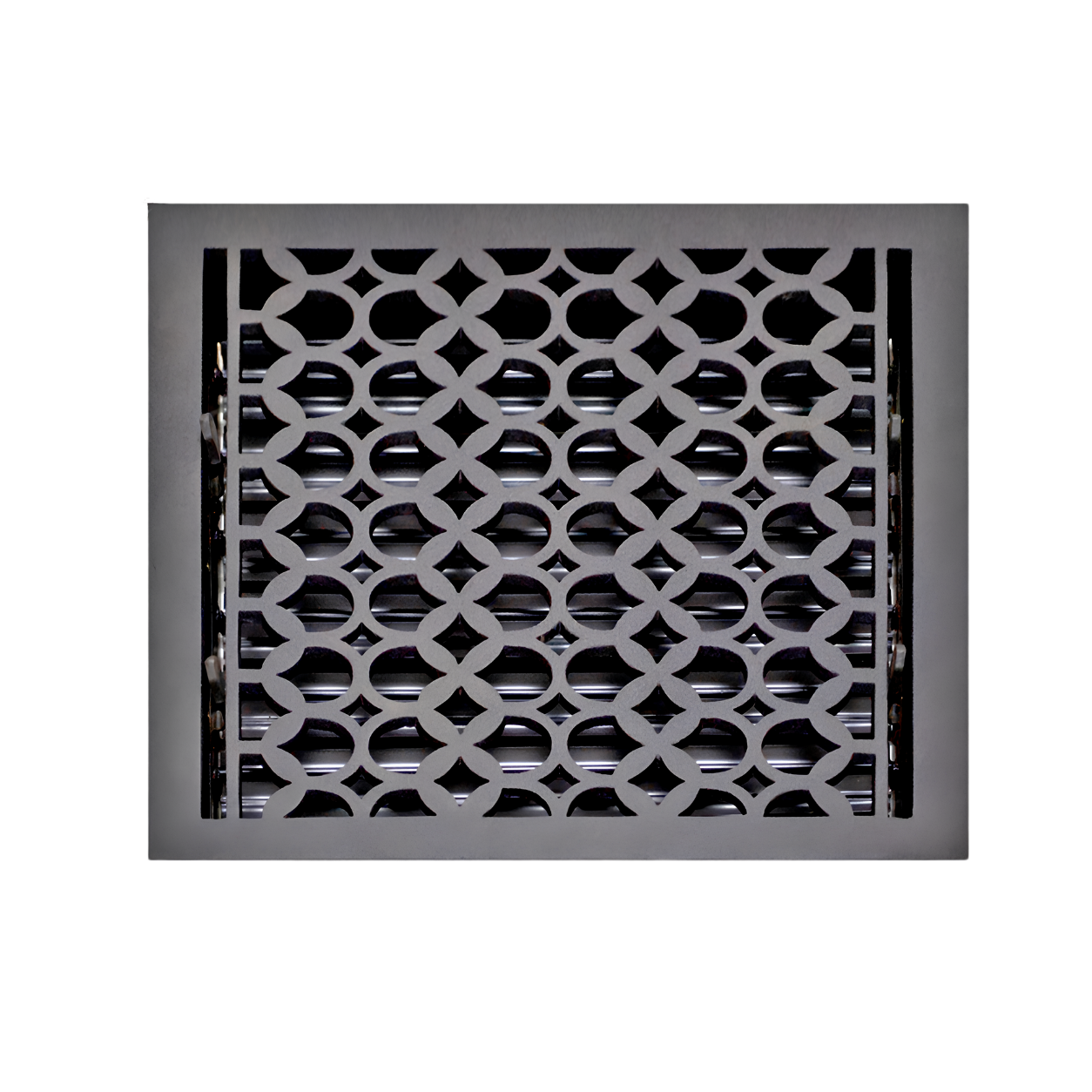 Cast Iron Floor Register 13" x 13” with Damper, Tudor Mushroom Design Vent Cover VR100