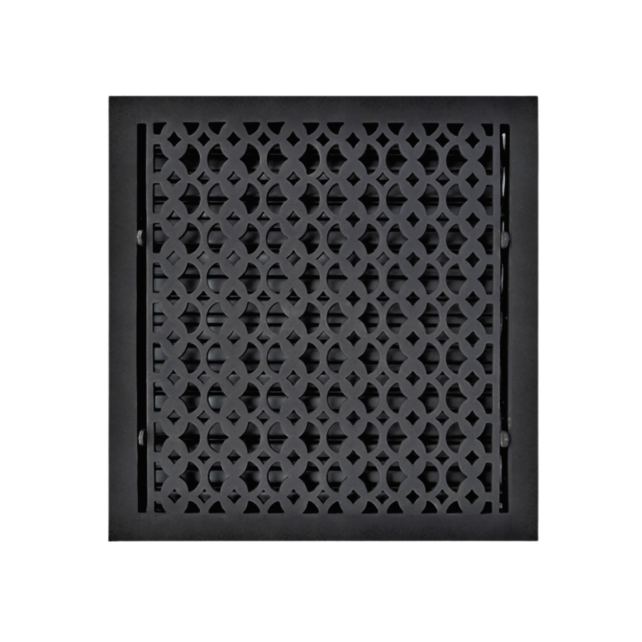 Cast Iron Floor Register 14" x 14” with Damper, Tudor Mushroom Design Vent Cover VR100