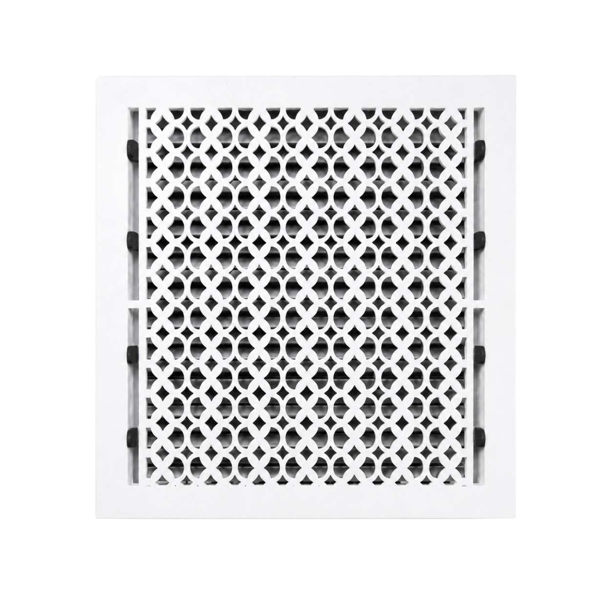 Cast Iron Floor Register 16" x 16” with Damper, Tudor Mushroom Design Vent Cover VR100