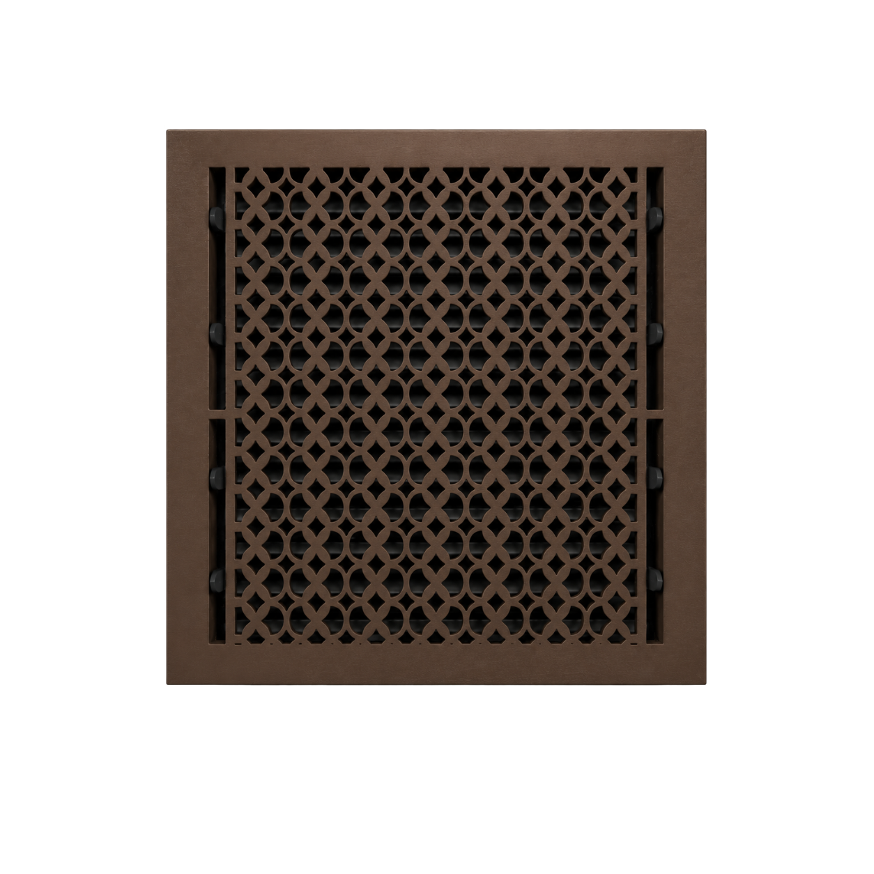 Brown color of floor register in a white background

