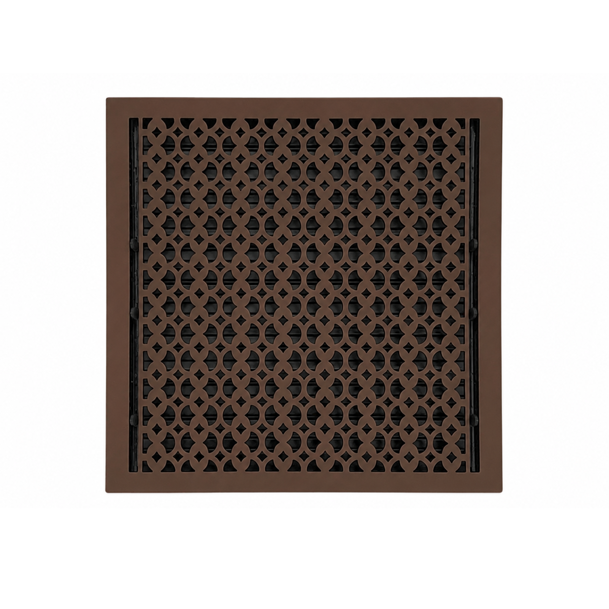 Brown color of floor register in a white background
