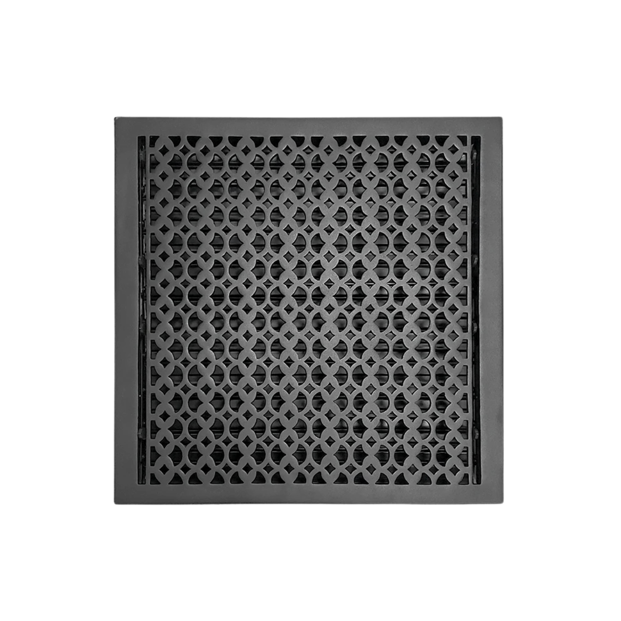 Cast Iron Floor Register 18" x 18” with Damper, Tudor Mushroom Design Vent Cover VR100