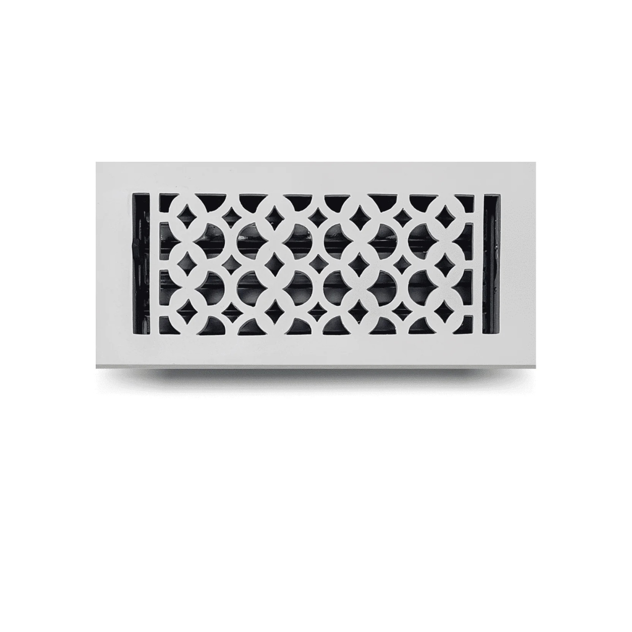Cast Iron Floor Register 4" x 10” with Damper, Tudor Mushroom Design Vent Cover VR100