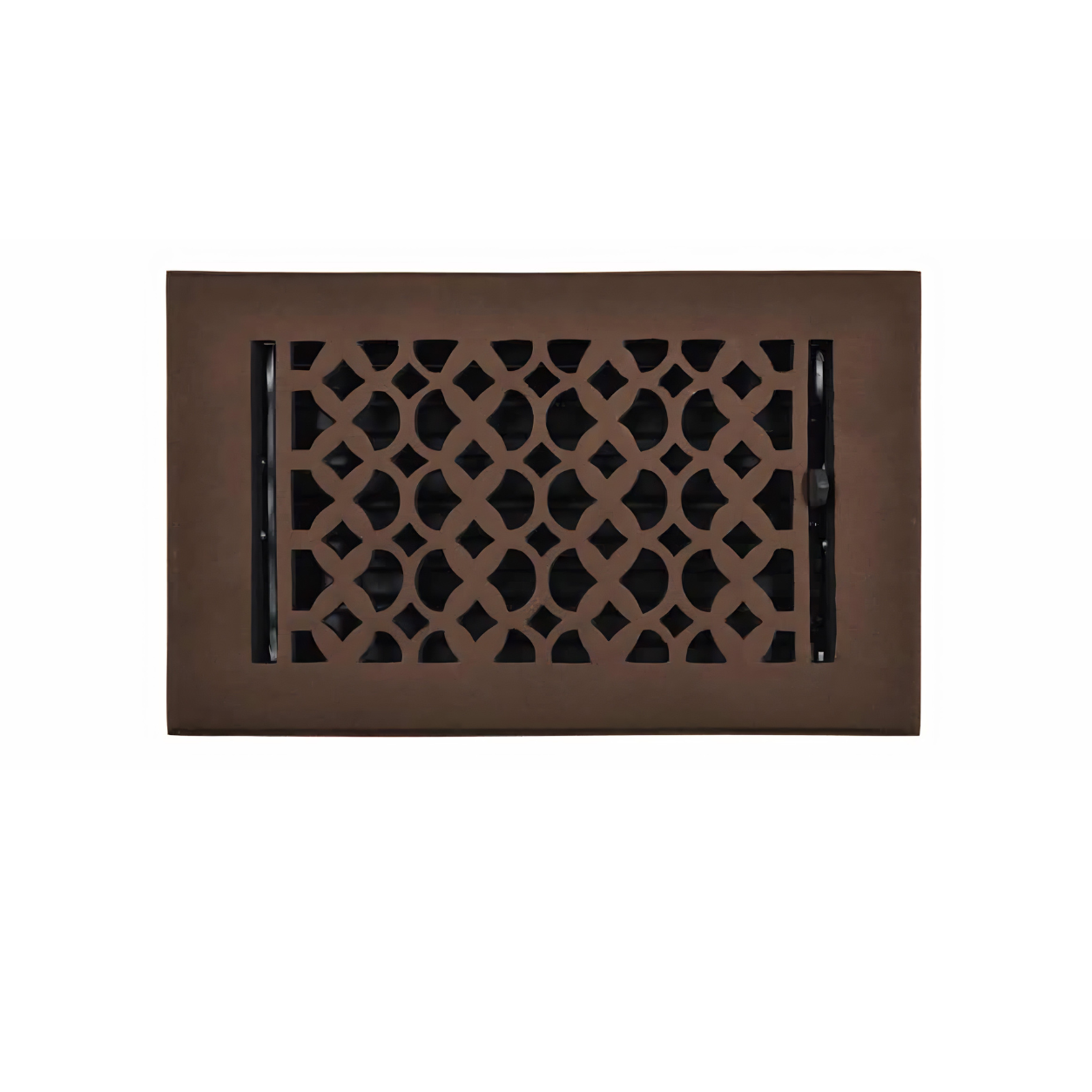 Brown color of floor register in a white background
