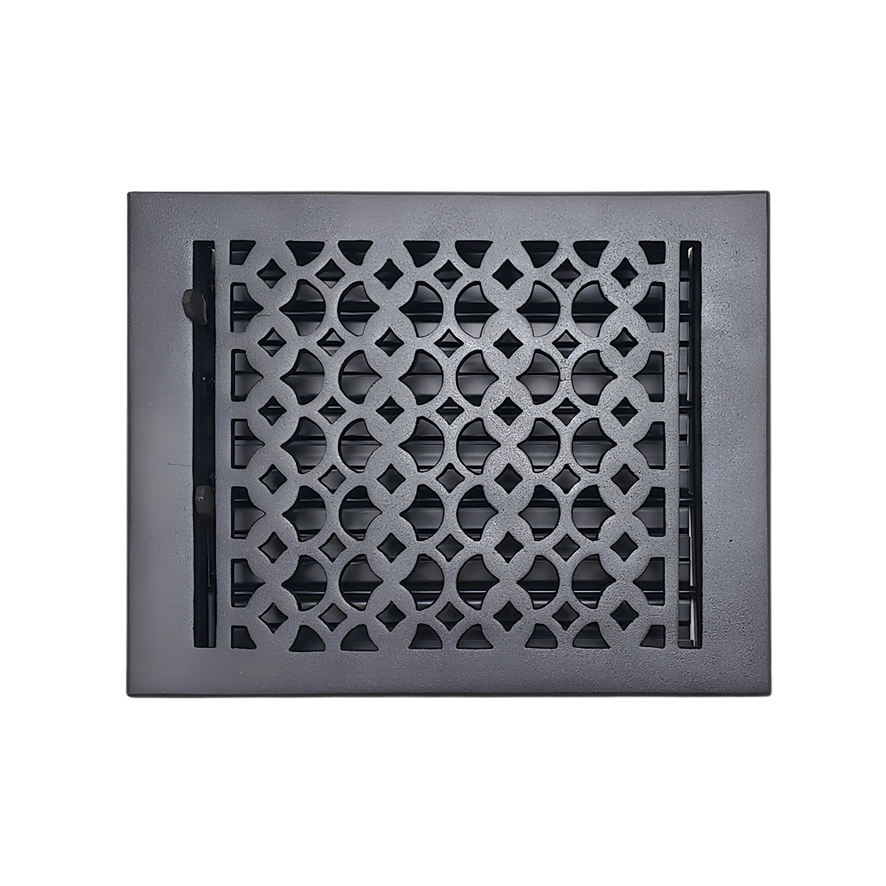 Cast Iron Floor Register 8" x 10” with Damper, Tudor Mushroom Design Vent Cover VR100