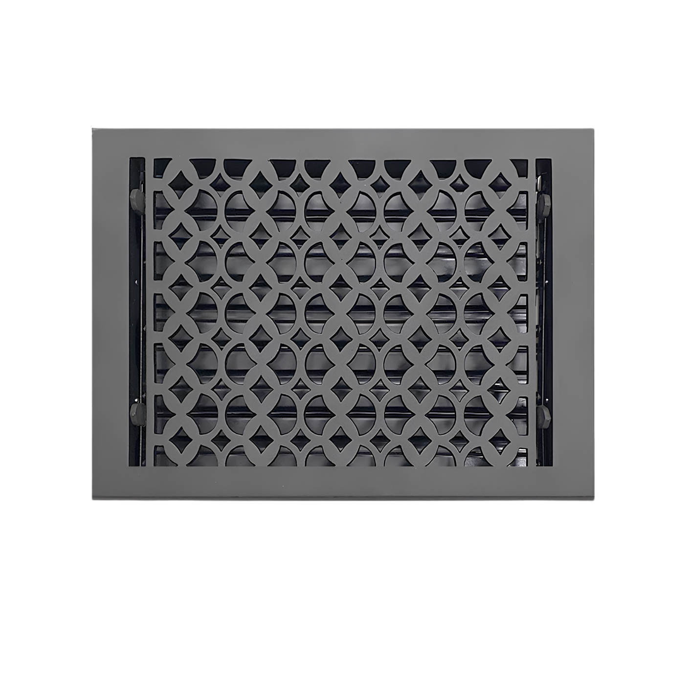 Floor register color black in a white background
