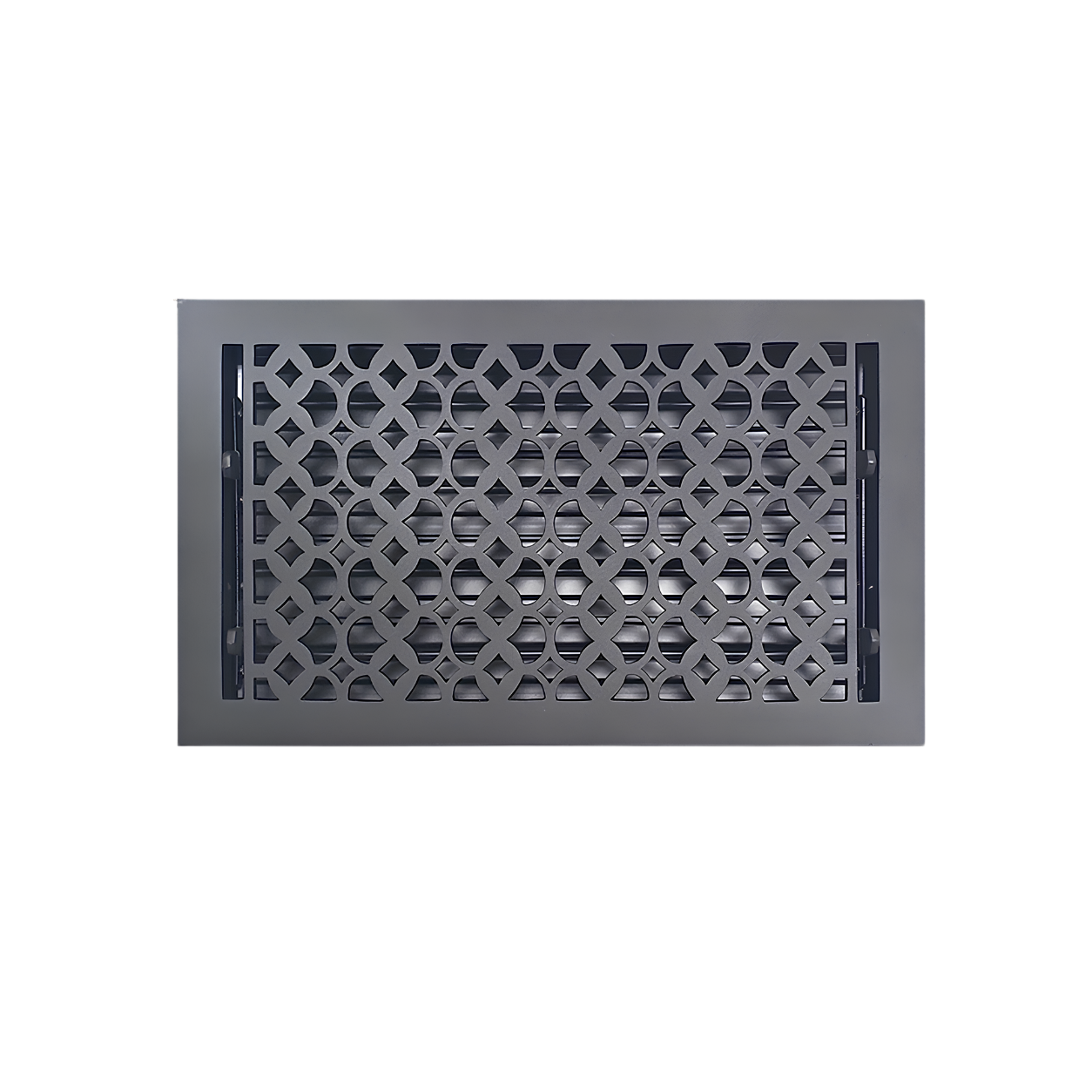 Cast Iron Floor Register 8" x 14” with Damper, Tudor Mushroom Design Vent Cover VR100