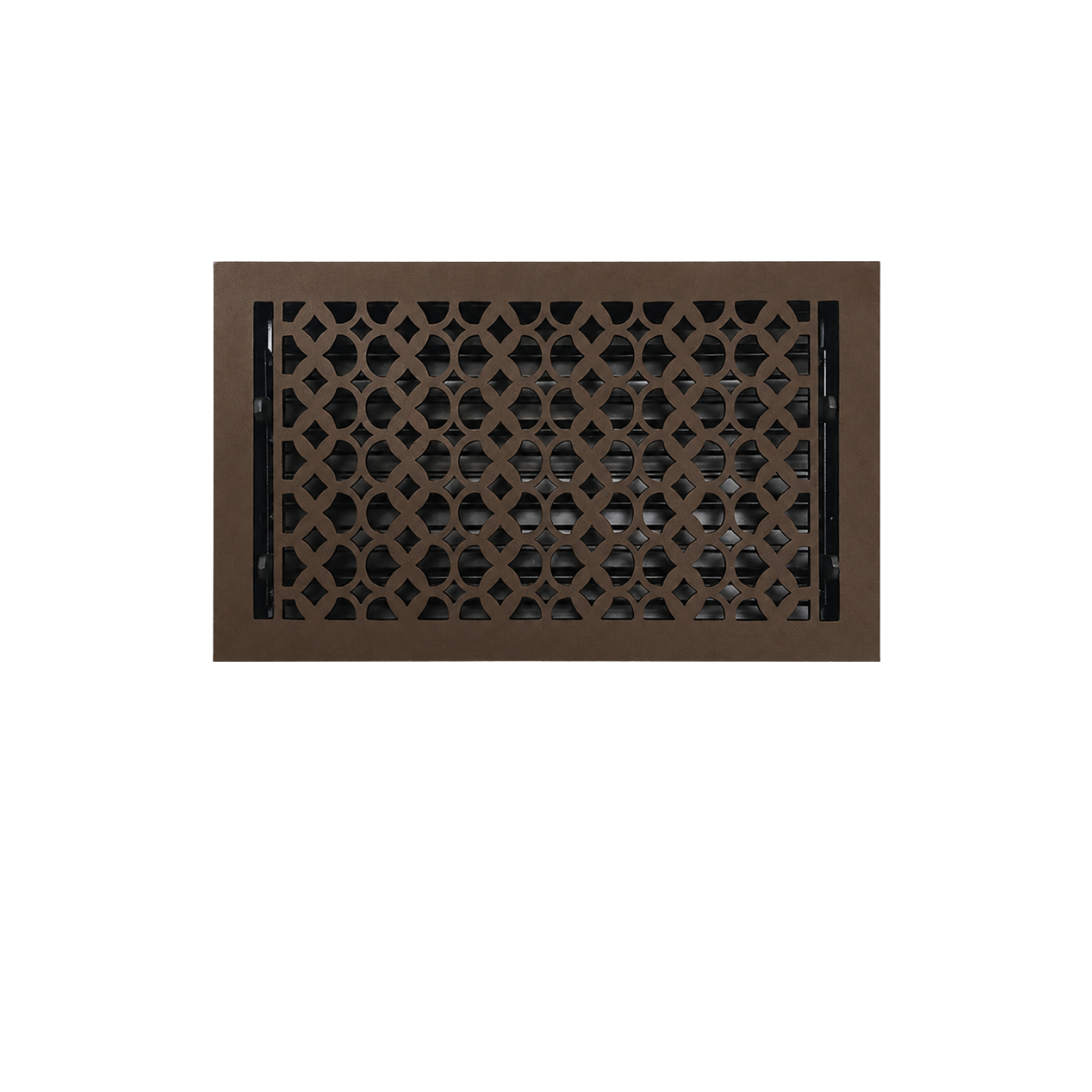 Cast Iron Floor Register 8" x 14” with Damper, Tudor Mushroom Design Vent Cover VR100