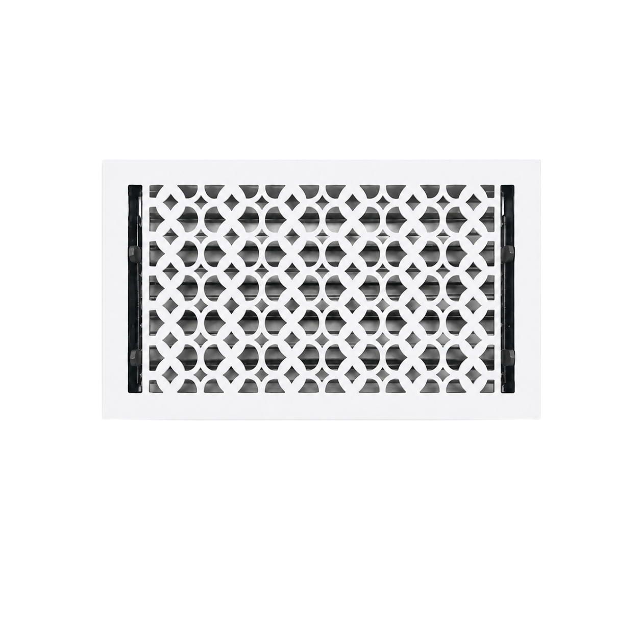 Cast Iron Floor Register 8" x 14” with Damper, Tudor Mushroom Design Vent Cover VR100