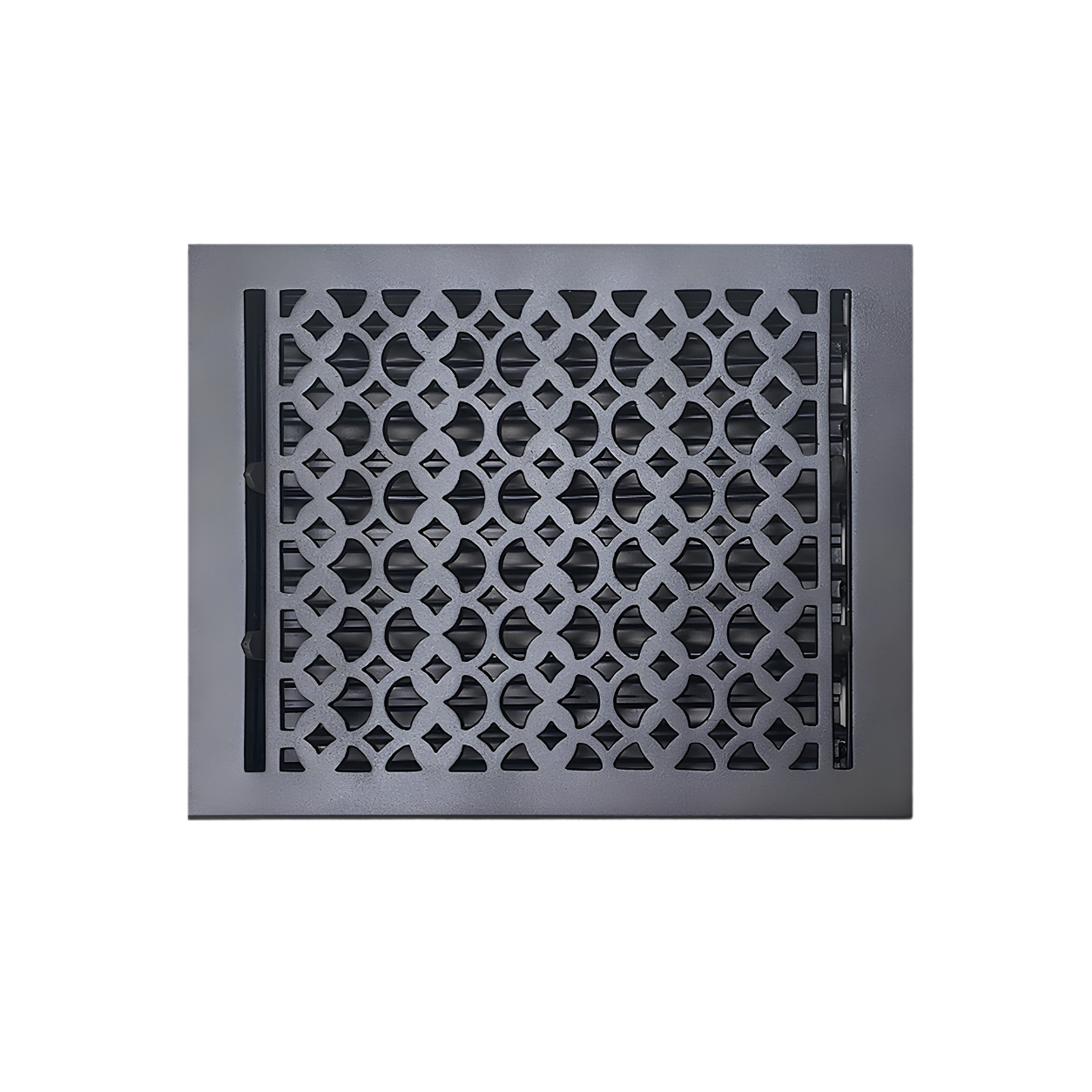 Cast Iron Floor Register 9" x 12” with Damper, Tudor Mushroom Design Vent Cover VR100