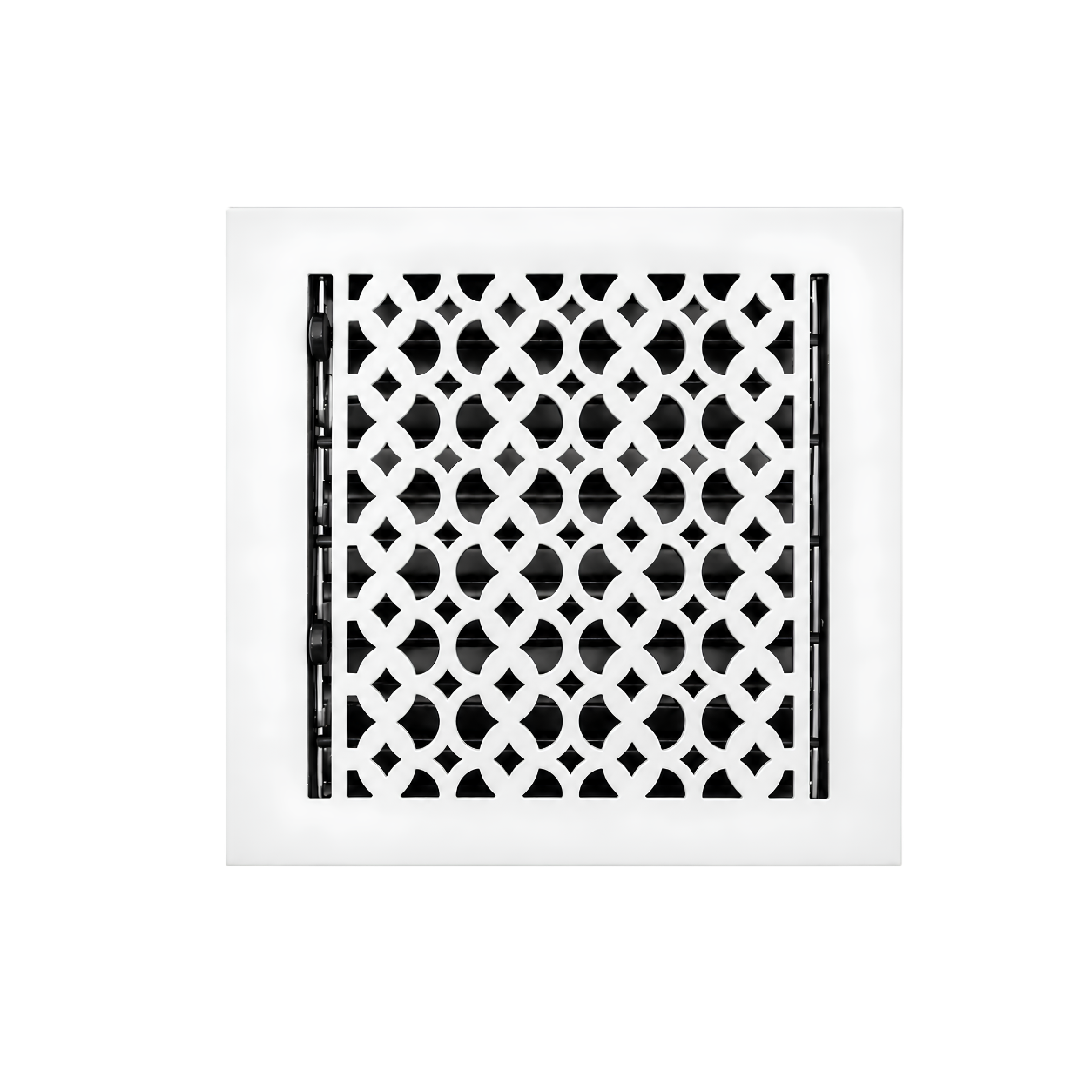 Cast Iron Floor Register 9" x 9” with Damper, Tudor Mushroom Design Vent Cover VR100