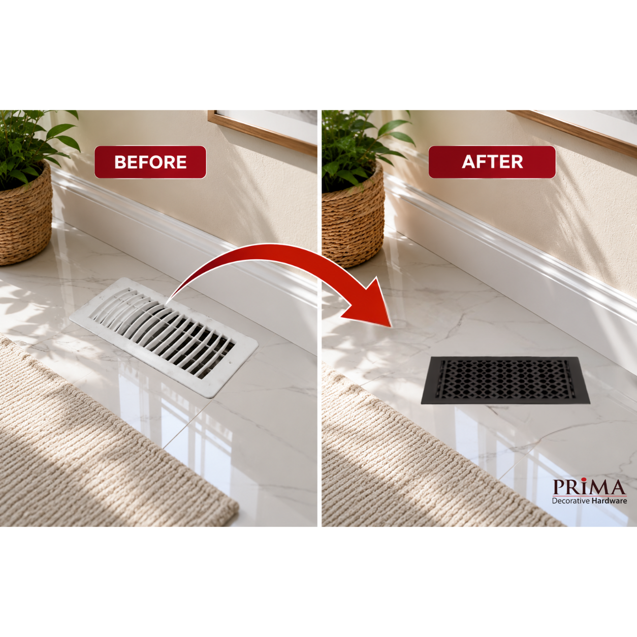 10" x 14" Floor Register Cast Aluminum with Damper, Tudor Mushroom Design Vent Cover VR100