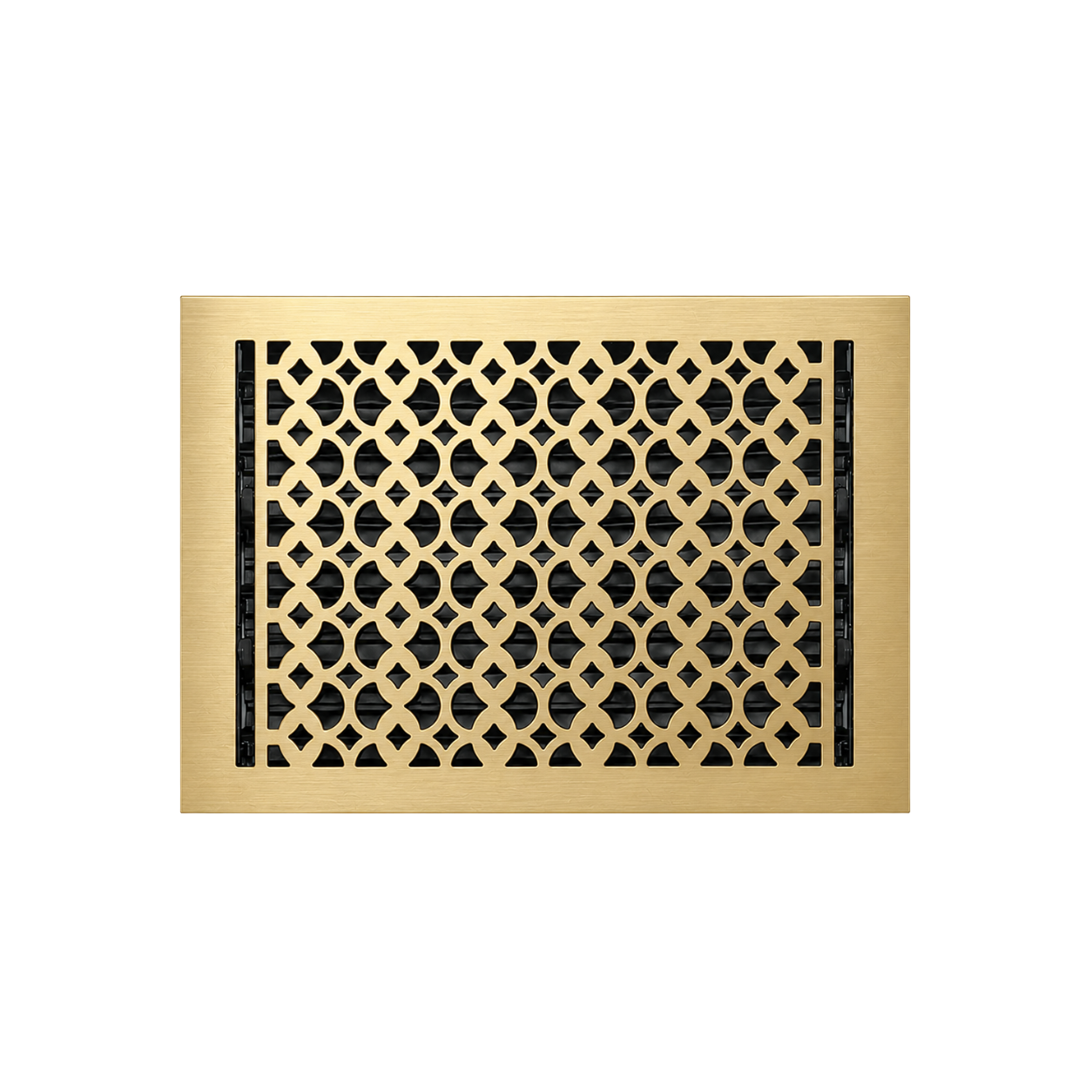 10" x 14" Floor Register Cast Aluminum with Damper, Tudor Mushroom Design Vent Cover VR100