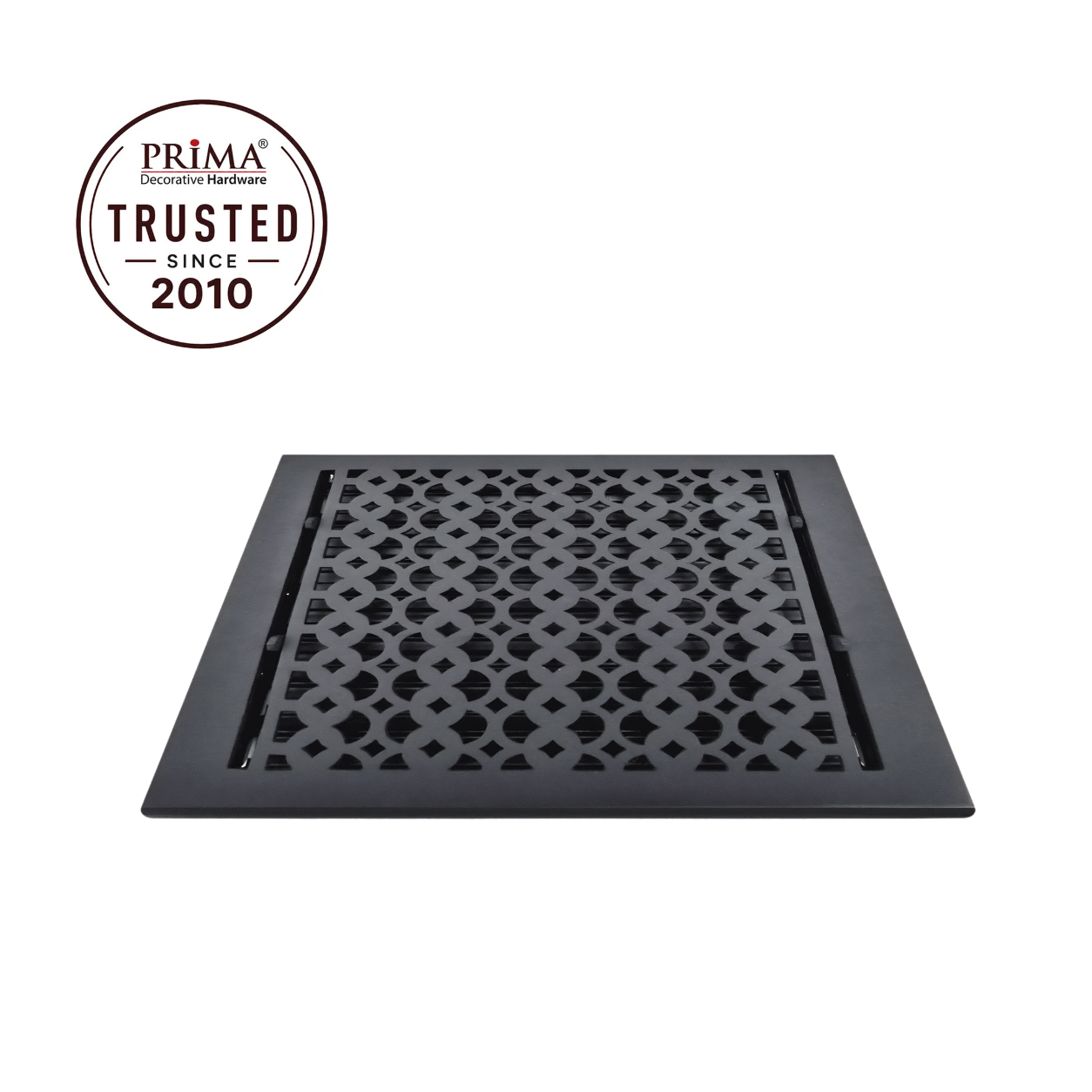 Cast Iron Floor Register 12" x 12” with Damper, Tudor Mushroom Design Vent Cover VR100