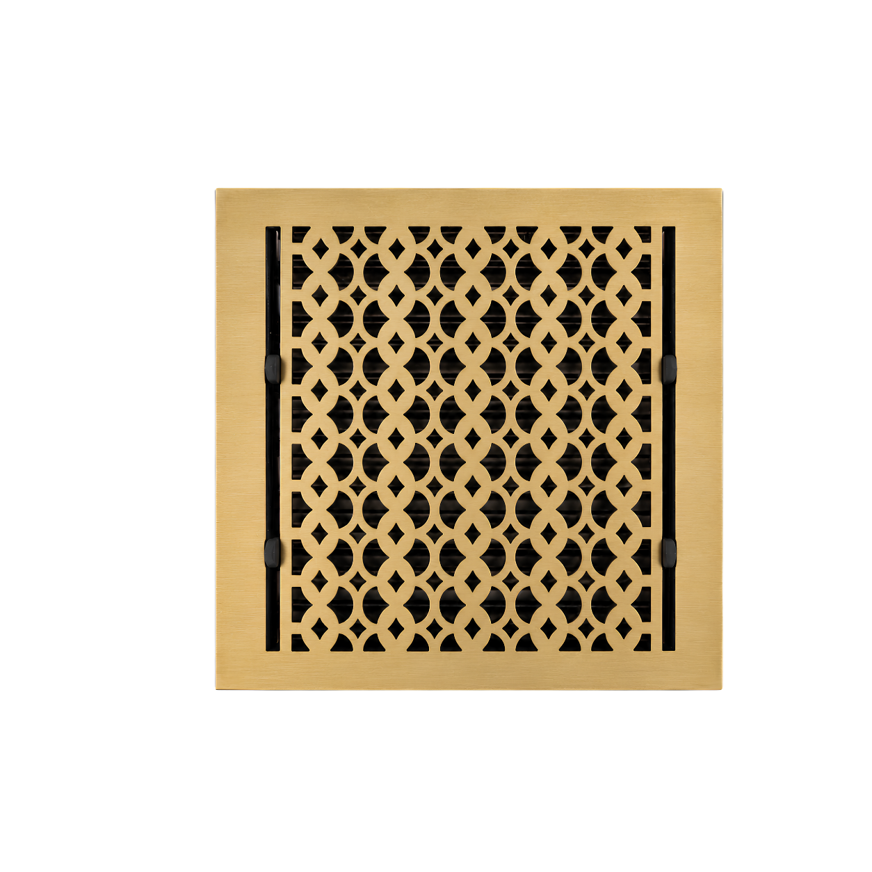 12" x 12" Floor Register Cast Aluminum with Damper, Tudor Mushroom Design Vent Cover VR100