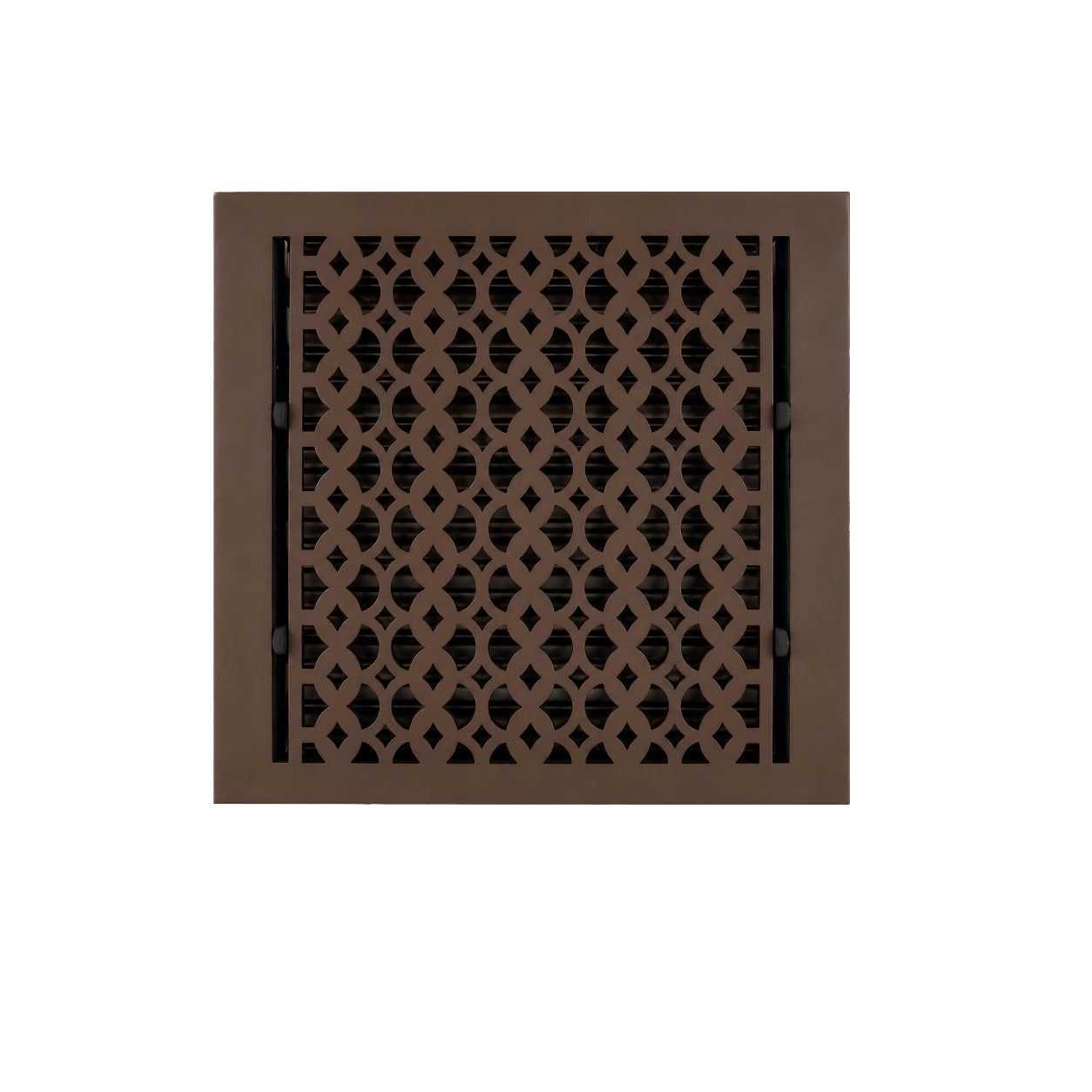 Cast Iron Floor Register 12" x 12” with Damper, Tudor Mushroom Design Vent Cover VR100