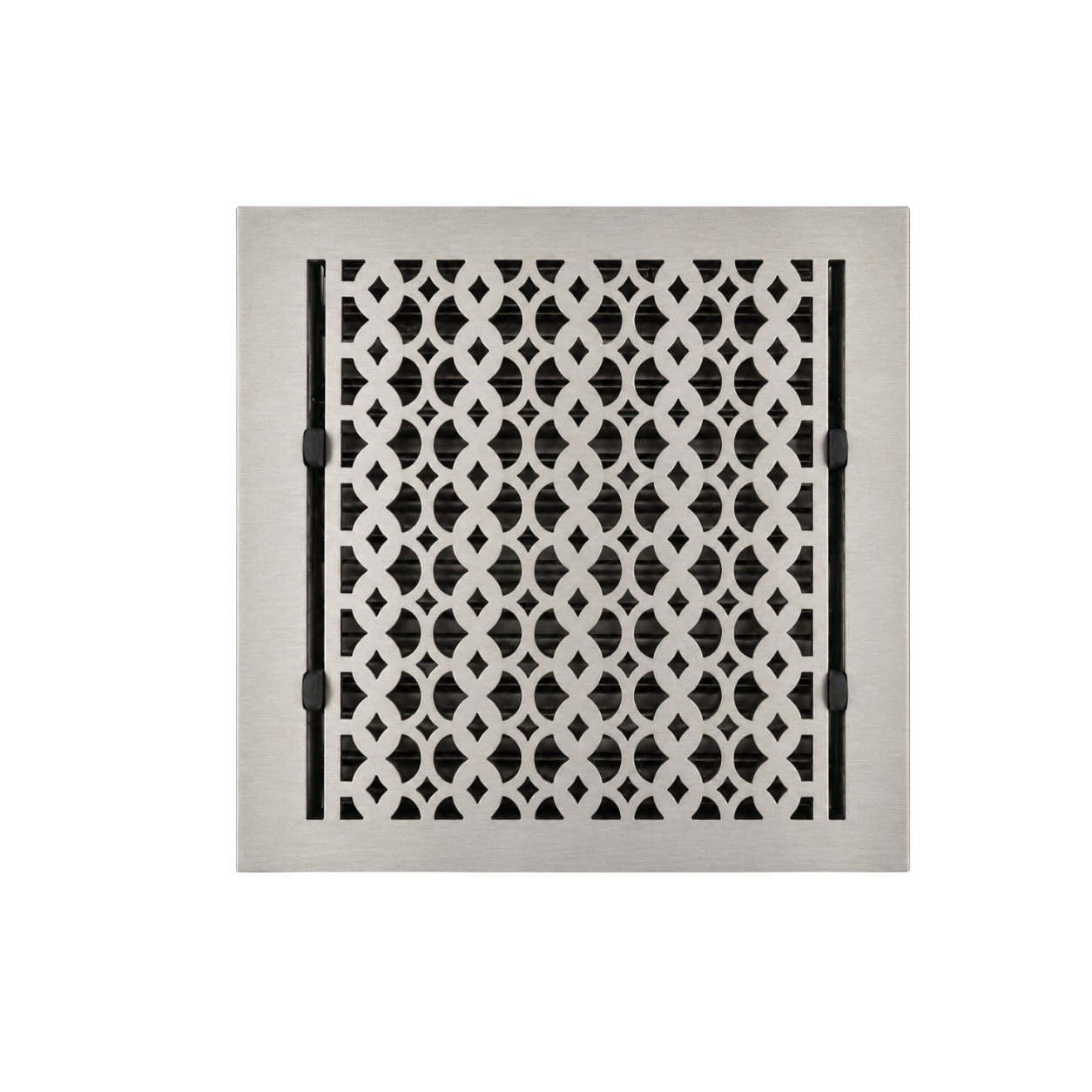 12" x 12" Floor Register Cast Aluminum with Damper, Tudor Mushroom Design Vent Cover VR100