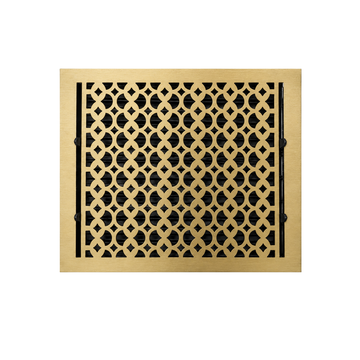 12" x 14" Floor Register Cast Aluminum with Damper, Tudor Mushroom Design Vent Cover VR100