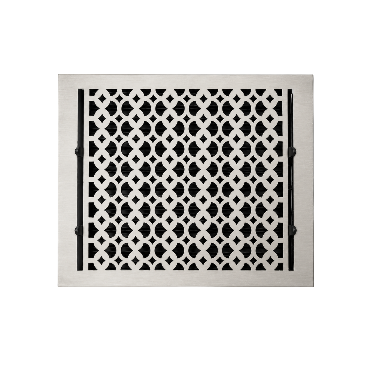 12" x 14" Floor Register Cast Aluminum with Damper, Tudor Mushroom Design Vent Cover VR100