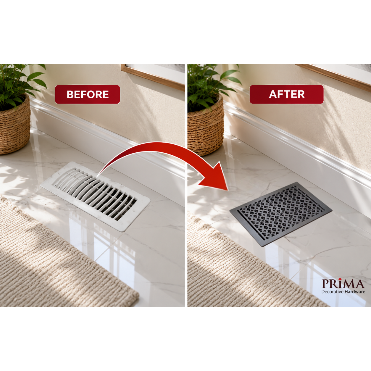 12" x 14" Floor Register Cast Aluminum with Damper, Tudor Mushroom Design Vent Cover VR100