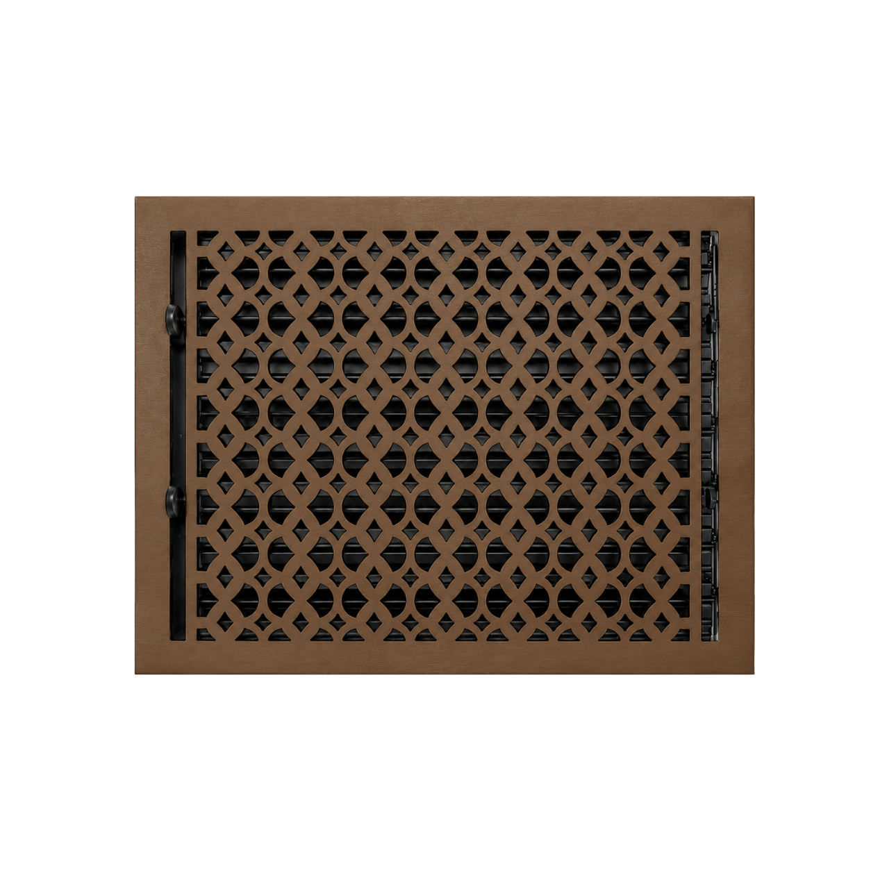 Cast Iron Floor Register 12" x 16” with Damper, Tudor Mushroom Design Vent Cover VR100