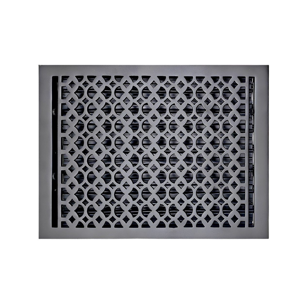 Cast Iron Floor Register 12" x 16” with Damper, Tudor Mushroom Design Vent Cover VR100
