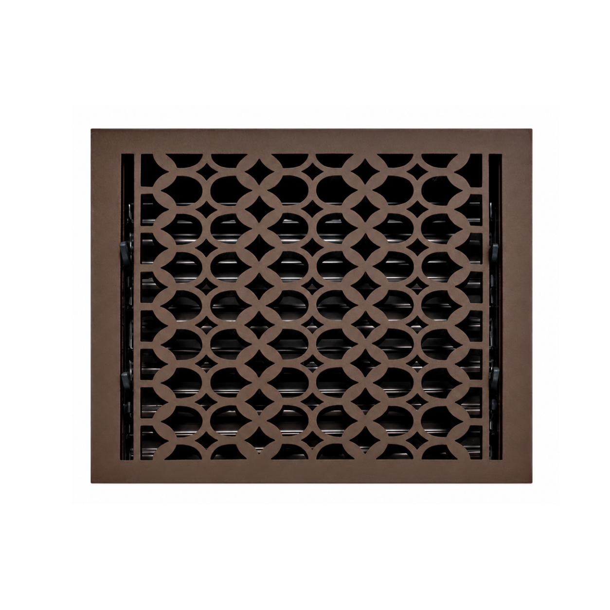 Brown color of floor register in a white background

