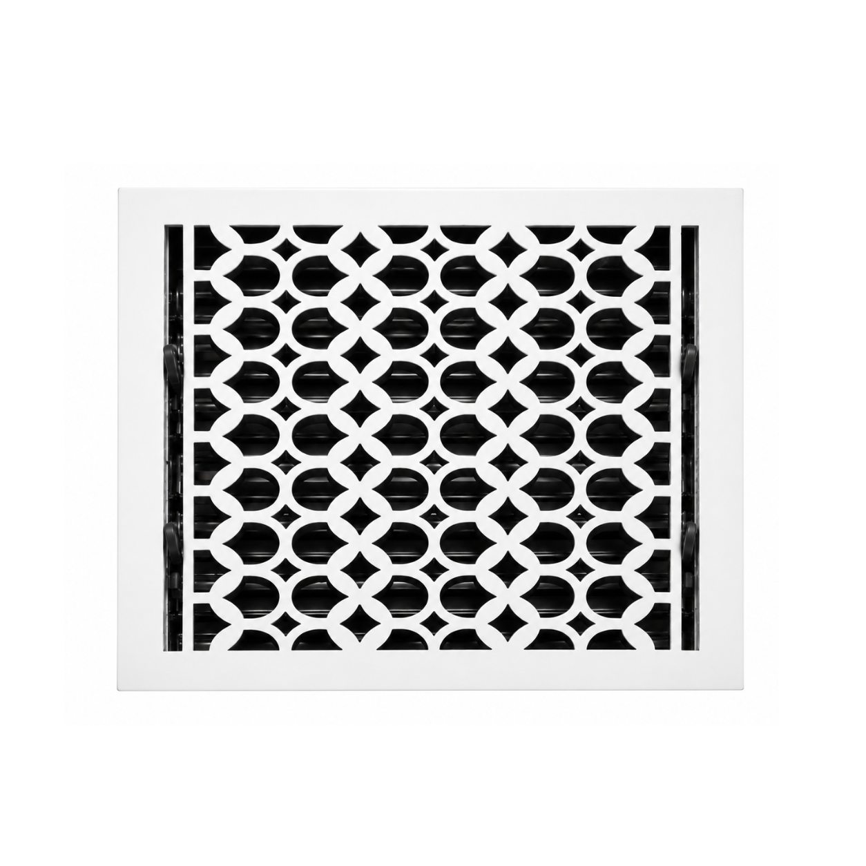 White color of floor register in a white background
