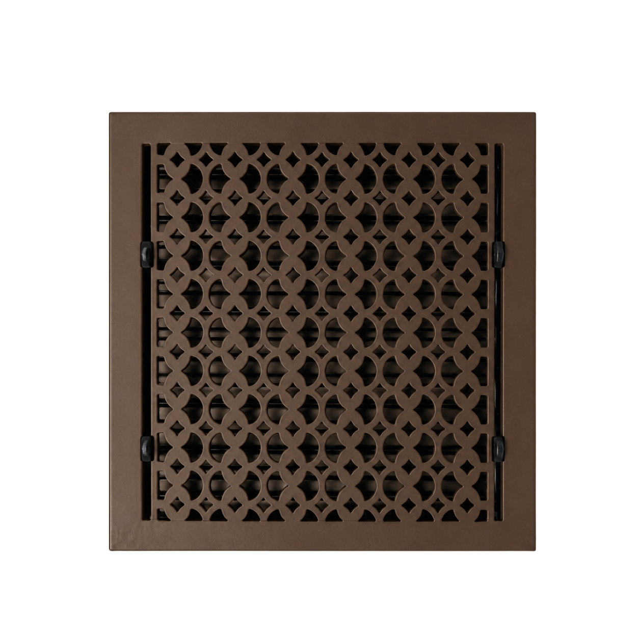 Brown color of floor register in a white background
