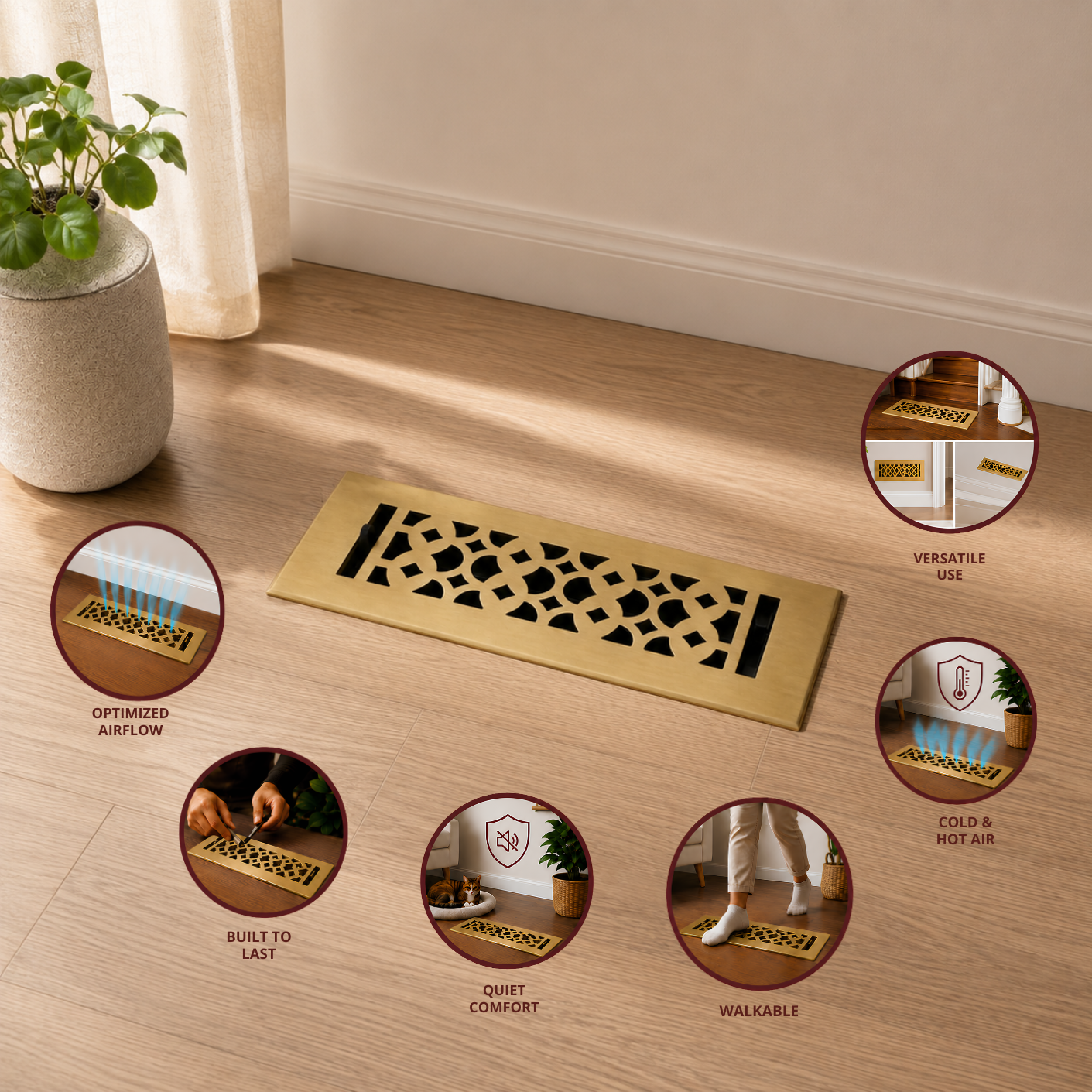 Floor register benefits and features