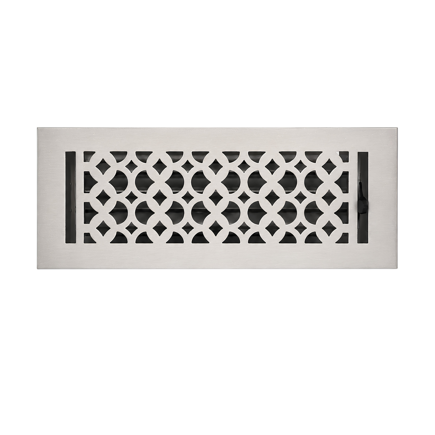 Floor register satin nickel color