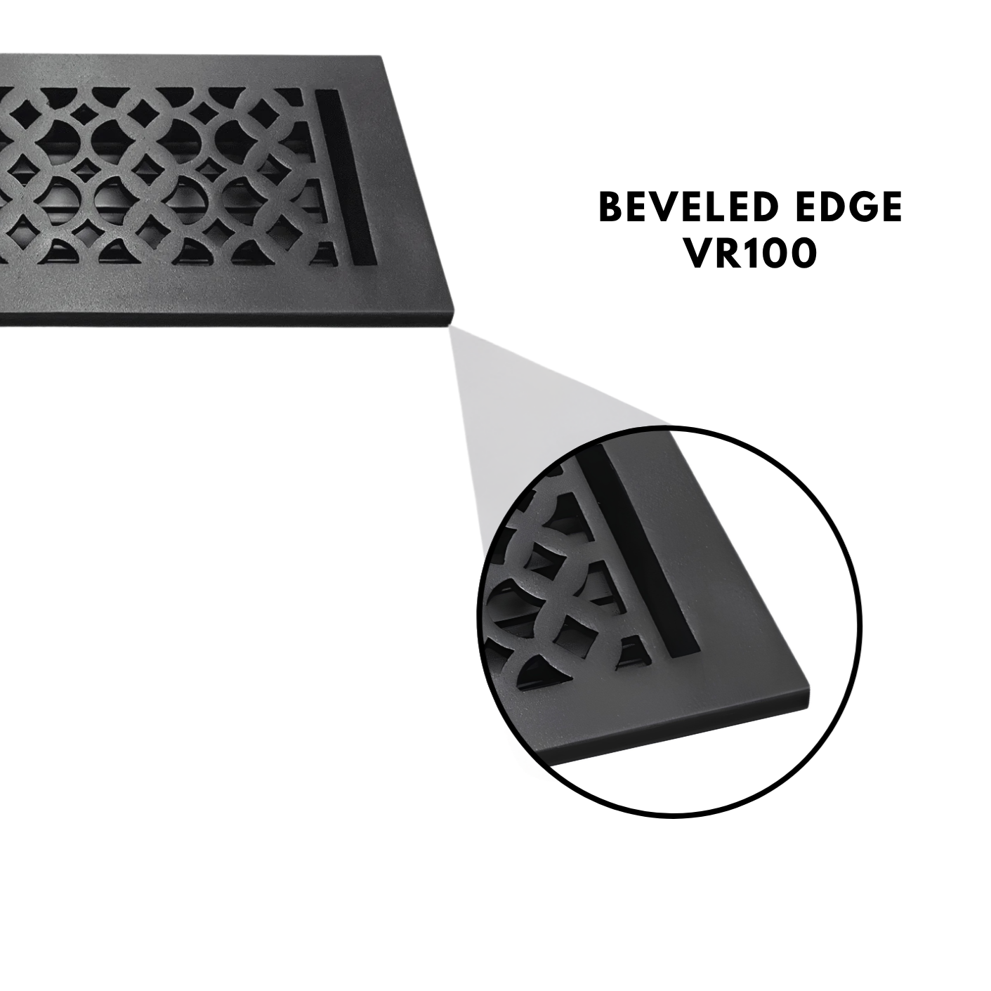 Zoom In floor register beveled edge