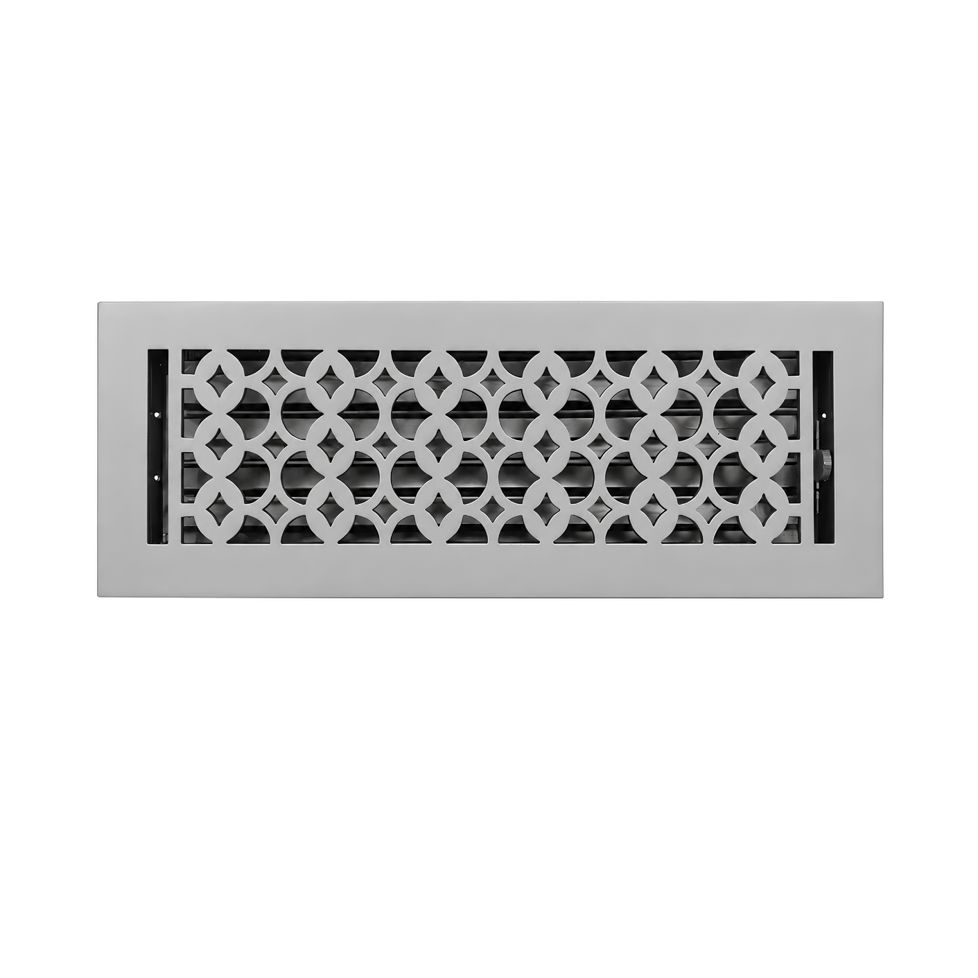 Floor register matte silver