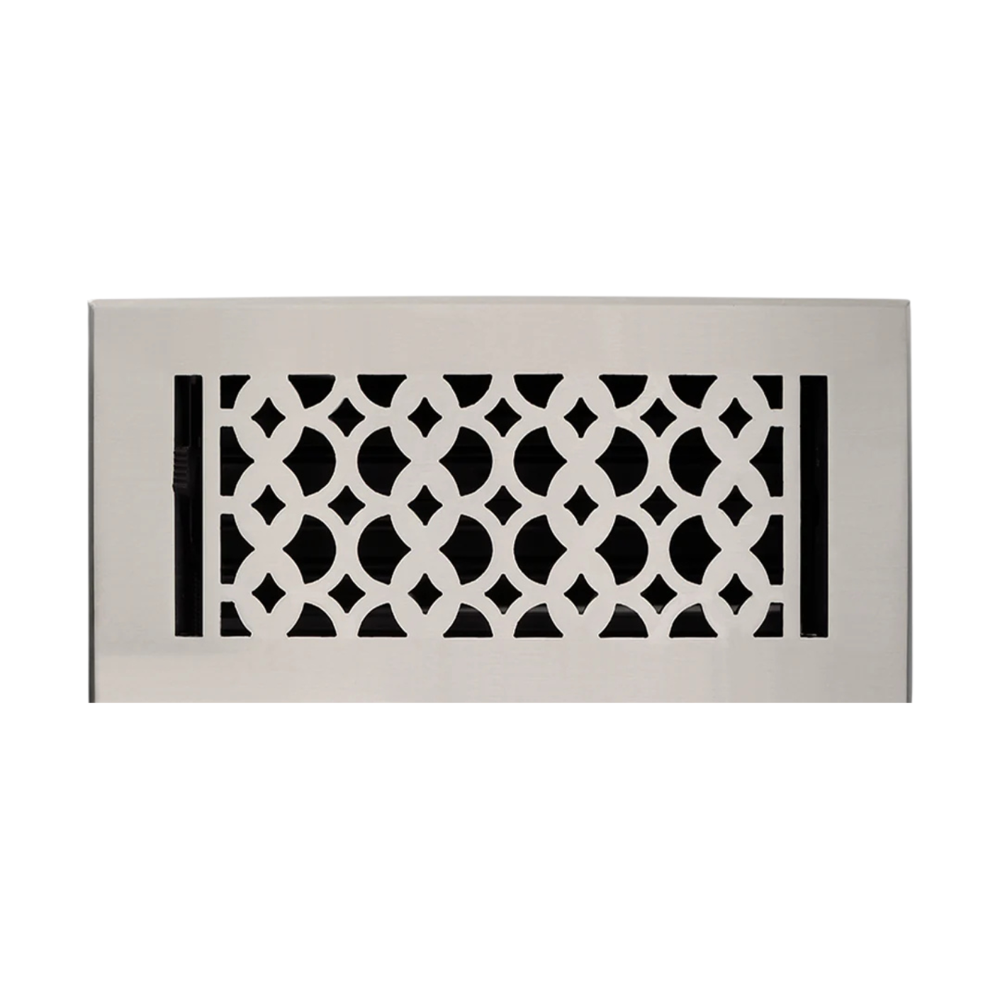 Floor register satin nickel