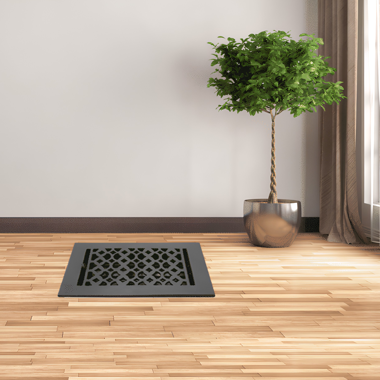Black Floor register hero lifestyle in a home 
