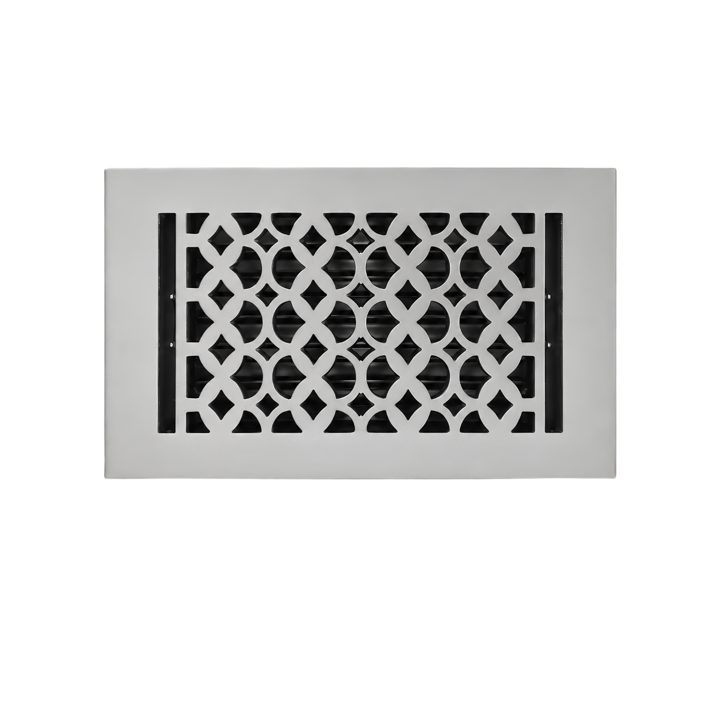 Floor register satin nickel